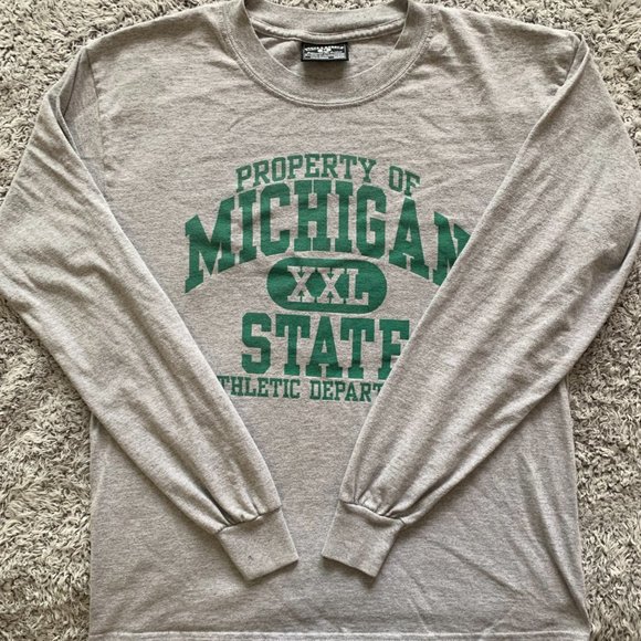 Vintage Michigan State Spartans Long-Sleeve T-Shirt. Medium. Steve & Barry's. - Picture 4 of 9